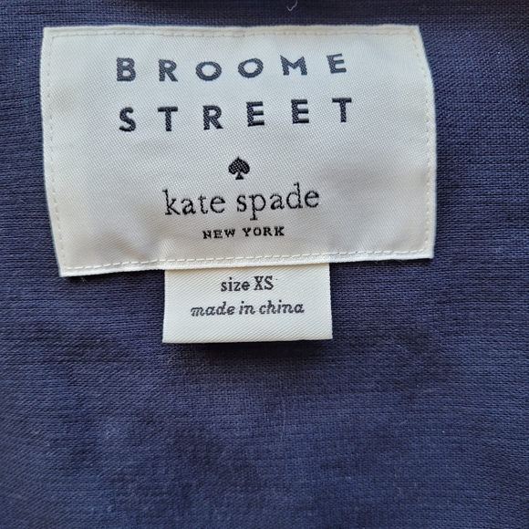 Kate Spade Broome Street Ruffle Military Jacket, VGUC, Size XS FITS VERY BIG - Picture 10 of 11